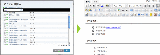 ファイルの挿入使用例2