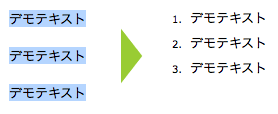 番号有りリスト使用例